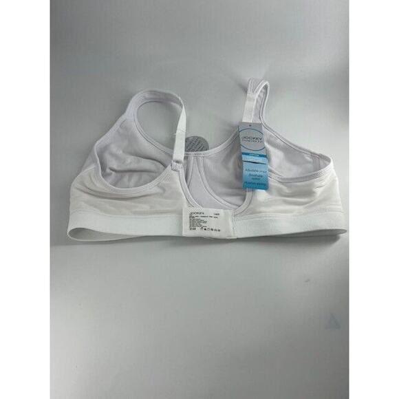 Jockey Forever Fit Wirefree Full Coverage Lightly Lined Cotton Bra Large White - Picture 3 of 4